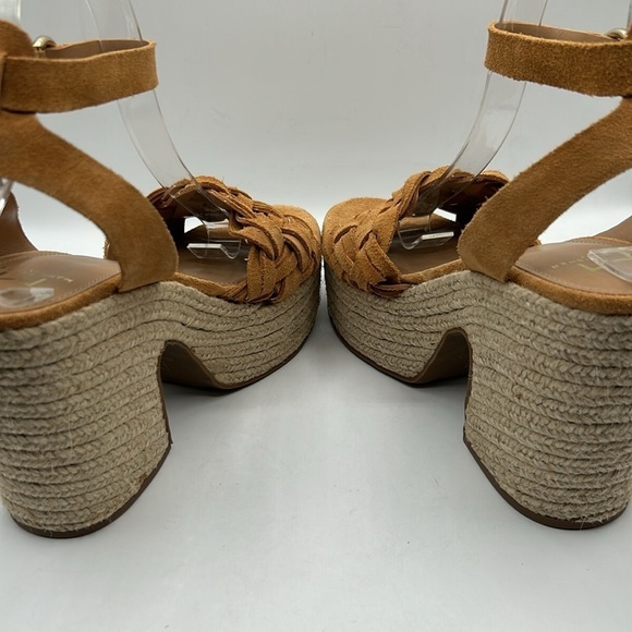 Marc Fisher Odilia Espadrille Suede Weave Ankle Strap Platform Sandals Size 8.5 - Picture 5 of 9
